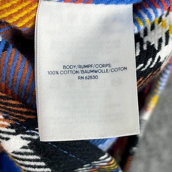 Lands End‎ Flannel Shirt Large 42-44 Mens Button-Up  Plaid Chore Heavyweight - Picture 4 of 8